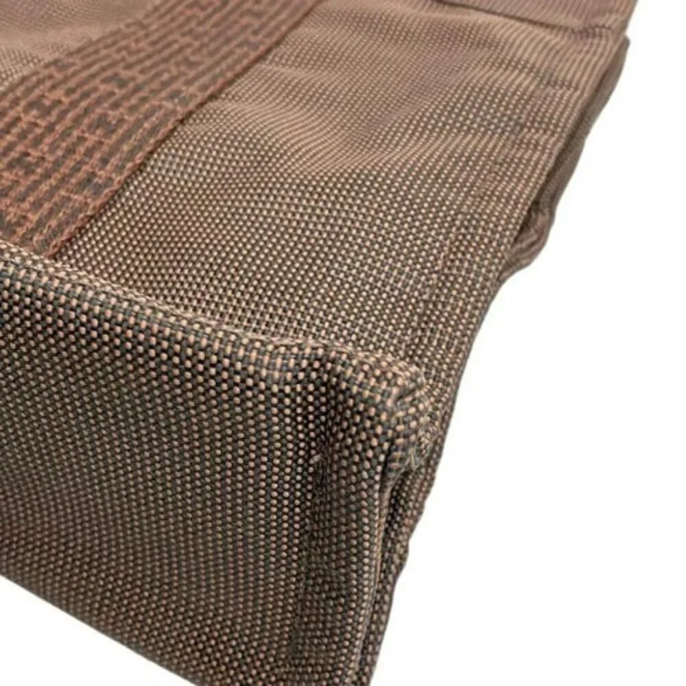 HERMES Her Line Tote PM Brown Polyamide Polyester Tote Bag - Picture 8 of 11